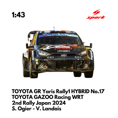 TOYOTA GR Yaris Rally1 HYBRID No.17 TOYOTA GAZOO Racing WRT 2nd Rally Japan 2024 - Spark Model Car