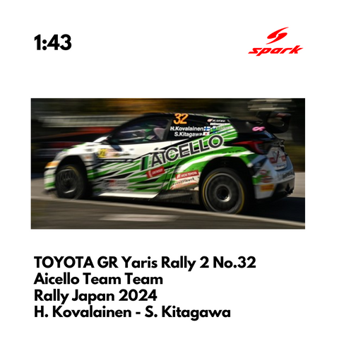 TOYOTA GR Yaris Rally 2 No.32 Aicello Team Team Rally Japan 2024 - Spark Model Car