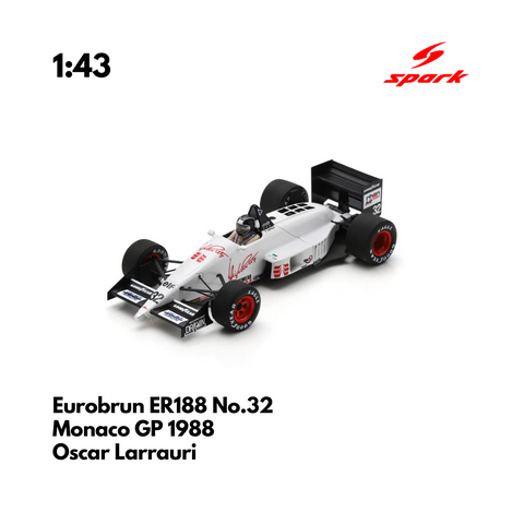 Eurobrun ER188 No.32 Monaco GP 1988 - 1:43 Spark Heritage Model Car