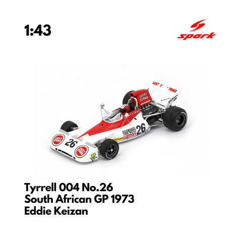 Tyrrell 004 No.26 South African GP 1973 - 1/43 Heritage Spark Model Car