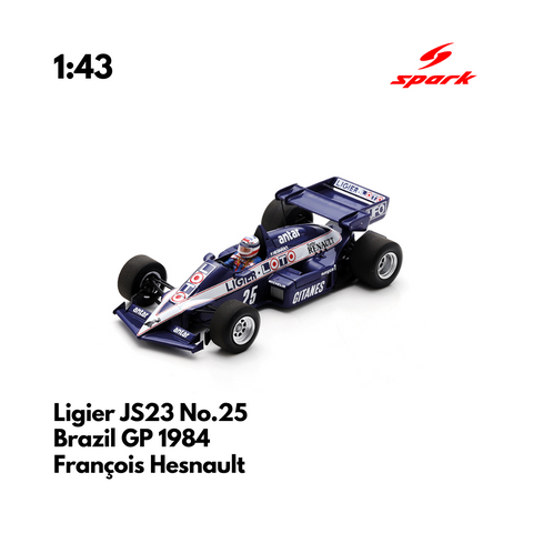 Ligier JS23 No.25 Brazil GP 1984 - 1:43 Spark Heritage Model Car