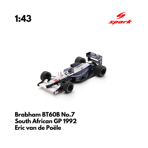 Brabham BT60B No.7 South African GP 1992 - 1:43 Spark Heritage Model Car