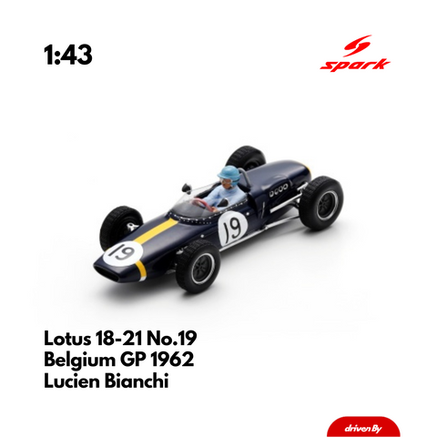 Lotus 18-21 No.19 Belgium GP 1962 Lucien Bianchi - 1/43 Heritage Spark Model Car