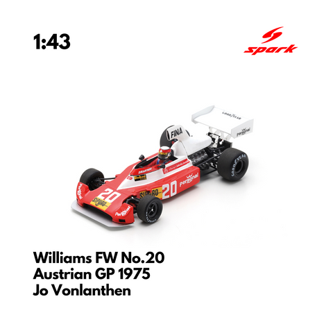 Williams FW No.20 Austrian GP 1975 - 1:43 Spark Heritage Model Car