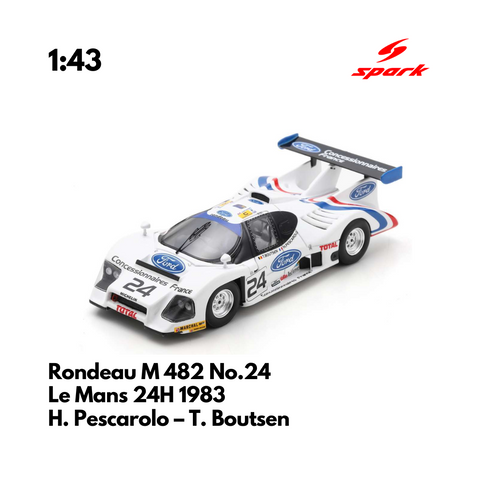 Rondeau M 482 No.24 Le Mans 24H 1983 - 1:43 Spark Model Car
