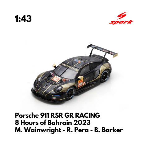 Porsche 911 RSR - 19 No.86 GR RACING - 8 Hours of Bahrain 2023 - 1:43 Spark Model Car