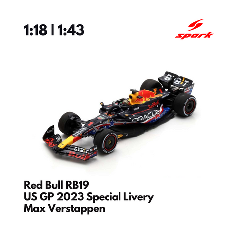 Red Bull Racing RB19 | Winner USA GP 2023 US Speical Livery Max Verstappen Model Car - Spark Model