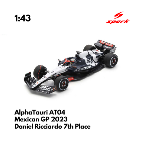 AlphaTauri AT04 | Mexican GP 2023 F1 Model Car Daniel Ricciardo 7th Place - Spark Model