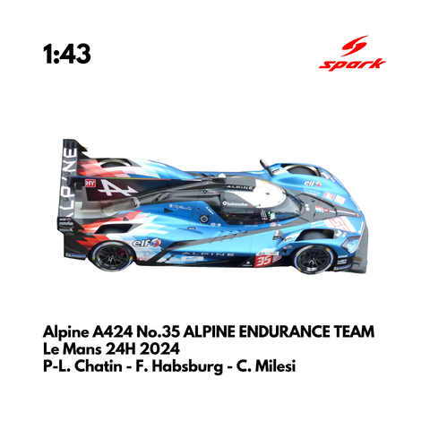 Alpine A424 No.35 ALPINE ENDURANCE TEAM 24H Le Mans 2024 - Spark Model Car