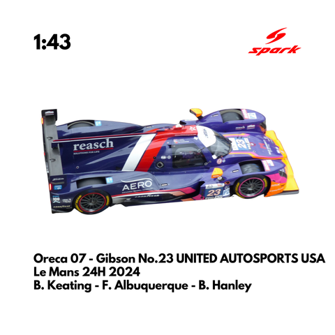 Oreca 07 - Gibson No.23 UNITED AUTOSPORTS USA 24H Le Mans 2024 - Spark Model Car