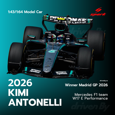 Kimi Antonelli Mercedes-AMG W17 Winner Madrid GP 2026 - Spark Model Car