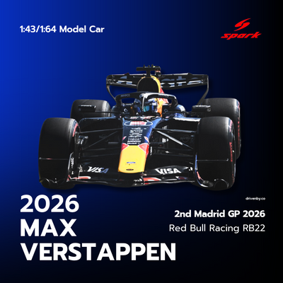 Max Verstappen Red Bull RB22 2nd Madrid GP 2026 - Spark Model Car