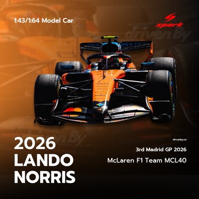 Lando Norris McLaren MCL40 3rd Madrid GP 2026 - Spark Model Car