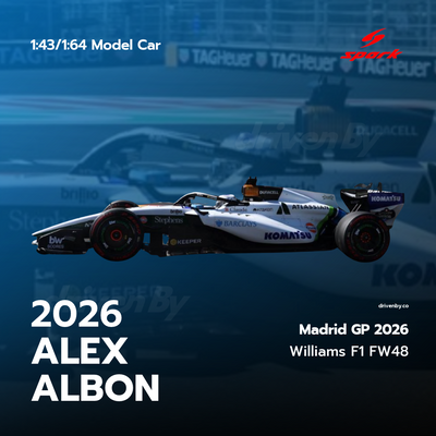 Alex Albon Williams FW48 Madrid GP 2026 - Spark Model Car