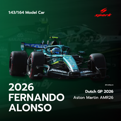 Fernando Alonso Aston Martin AMR26 9th Dutch GP 2026 - Spark Model Car