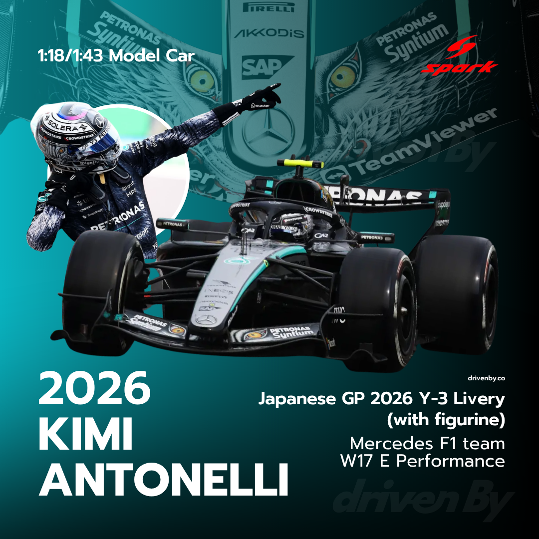 Kimi Antonelli Japanese GP 2026 Winner Y-3 Livery Mercedes-AMG PETRONAS F1 Team W17 - Spark Model Car