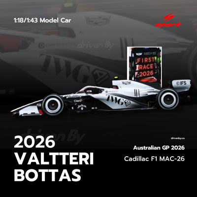 Valtteri Bottas Cadillac F1 Team MAC-26 No.77 Australian GP 2026 - Spark Model Car