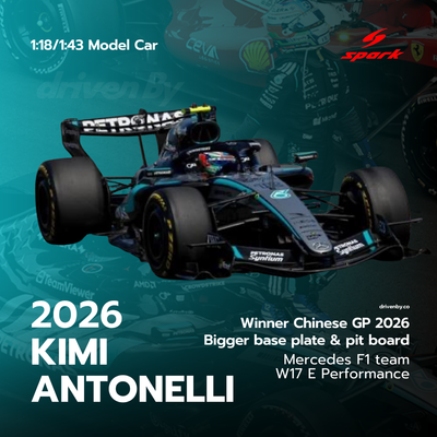 Kimi Antonelli Mercedes-AMG PETRONAS Formula One Team W17 No.12 Winner Chinese GP 2026 - Spark Model Car