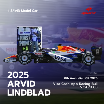 Arvid Lindblad Visa Cash App Racing Bulls Formula One Team VCARB 03 No.41 8th Australian GP 2026 - Spark Model Car