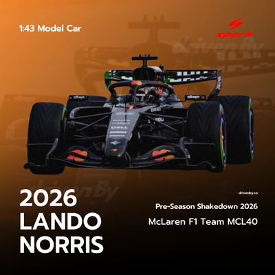 Lando Norris McLaren Mastercard Formula 1 Team MCL40 Barcelona Pre-Season Shakedown 2026 - Spark Model Car