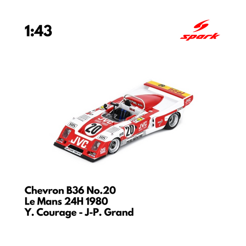 Chevron B36 No.20 Le Mans 24H 1980 - 1:43 Spark Model Car