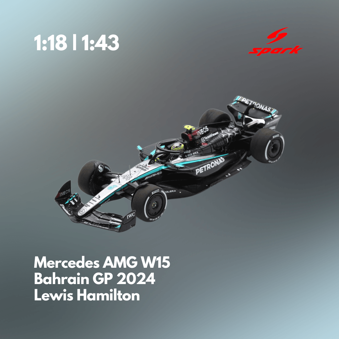 Mercedes AMG W15 - Bahrain GP 2024 Lewis Hamilton Model Car - Spark Model