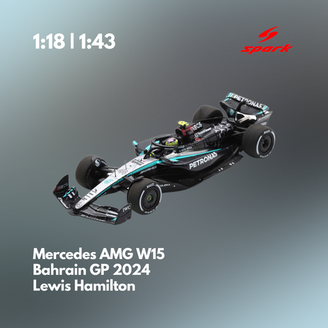 Mercedes AMG W15 - Bahrain GP 2024 Lewis Hamilton Model Car - Spark Model