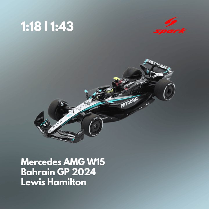 Mercedes AMG W15 - Bahrain GP 2024 Lewis Hamilton Model Car - Spark Model