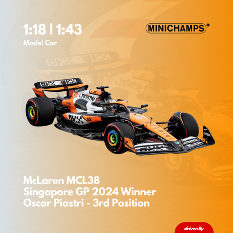 Oscar Piastri McLaren MCL38 - Singapore GP 2024 Special Livery Model Car - Minichamps