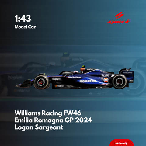 Logan Sargeant Emilia Romagna GP 2024 Williams Racing FW46 Model Car - Spark Model