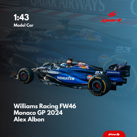 Alex Albon Monaco GP 2024 Williams Racing FW46 9th Model Car - Spark Model