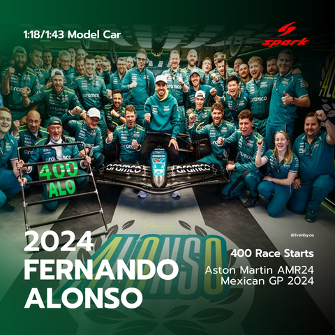 Fernando Alonso Mexican GP 2024 400GP Aston Martin AMR24 Model Car - Spark Model