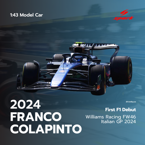 Franco Colapinto Italian GP 2024 Williams Racing FW46 Model Car - Spark Model