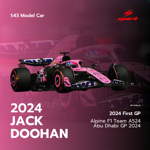 Jack Doohan Abu Dhabi GP 2024 Alpine F1 Team A524 Model Car - Spark Model