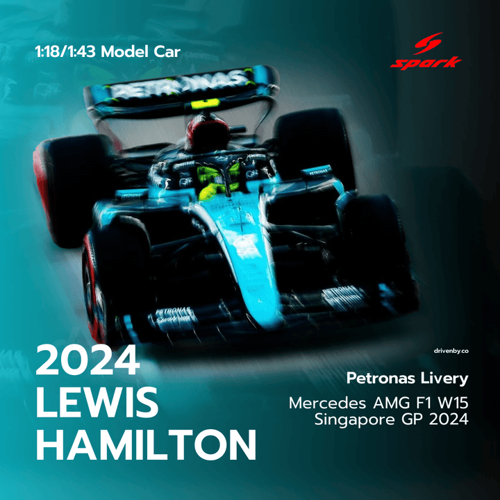 Lewis Hamilton Singapore GP 2024 Mercedes F1 W15 Model Car - Spark Model