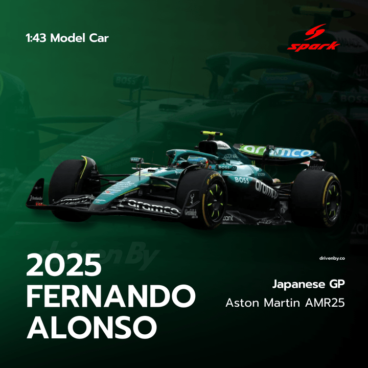 Fernando Alonso - Japanese GP 2025 Aston Martin F1 Team AMR25  Model Car - Spark Model