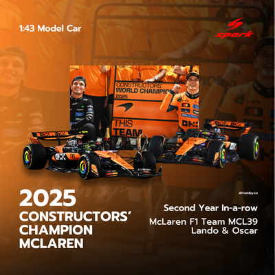 Lando Norris & Oscar Piastri McLaren MCL39 2025 Constructors' Champion Car Set - Spark Model