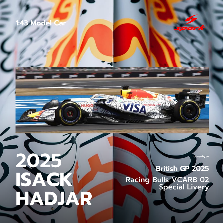 Isack Hadjar – Racing Bulls VCARB 02 British GP 2025 Special Livery Model Car - Spark Model