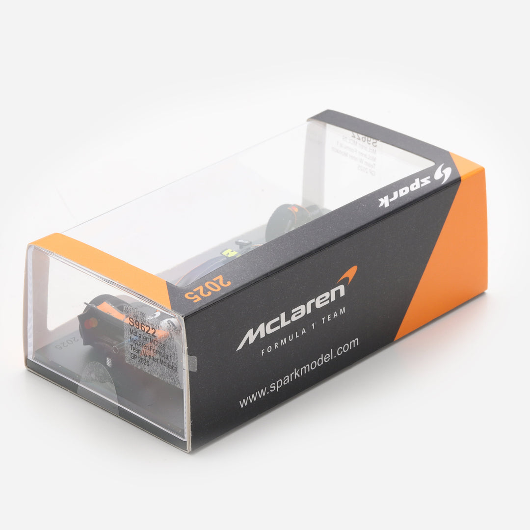 Lando Norris - McLaren MCL39 Monaco GP 2025 Winner Model Car W/ Pitboard - Spark Model