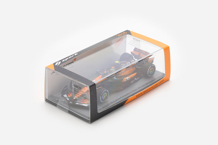 Lando Norris - McLaren MCL39 Monaco GP 2025 Winner Model Car W/ Pitboard - Spark Model