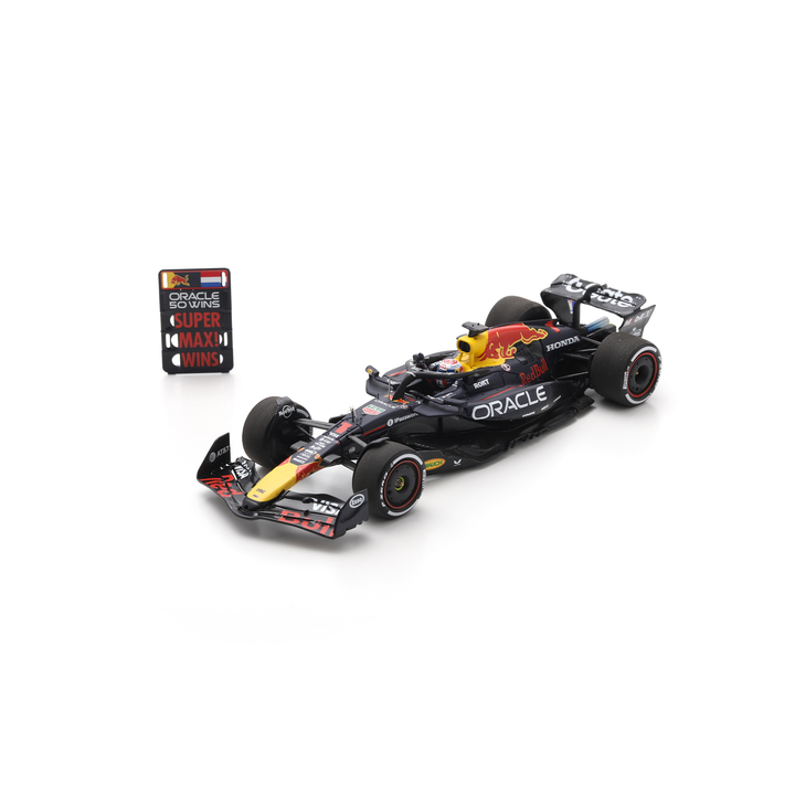 Max Verstappen Italian GP 2025 Winner Red Bull RB21 With Pitboard Model Car - Spark Model
