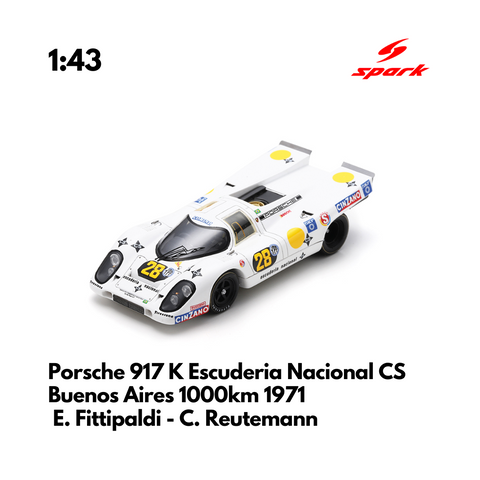 Porsche 917 K No.28 1000km Buenos Aires 1971 - 1/43 Heritage Spark Model Car