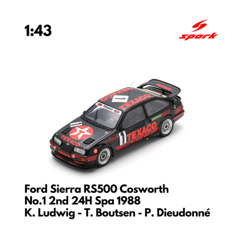 Ford Sierra RS500 Cosworth No.1 2nd 24H Spa 1988 - 1:43 Spark Model Car
