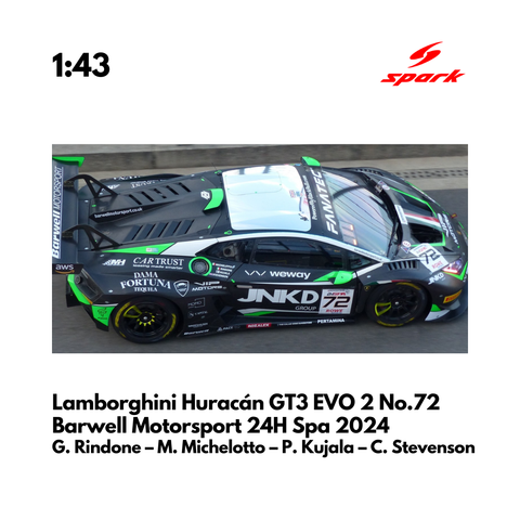 Lamborghini Huracán GT3 EVO 2 No.72 Barwell Motorsport 24H Spa 2024 - Spark Model Car