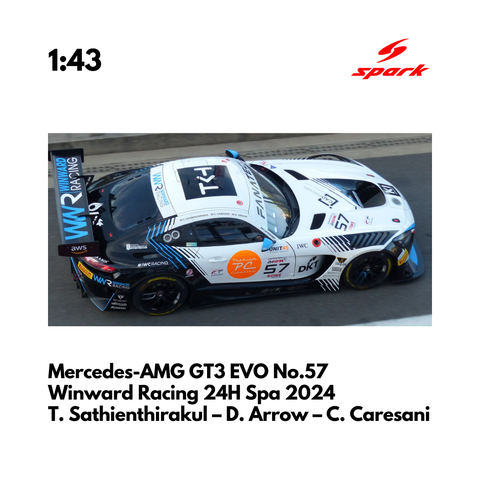 Mercedes-AMG GT3 EVO No.57 Winward Racing 24H Spa 2024 - Spark Model Car