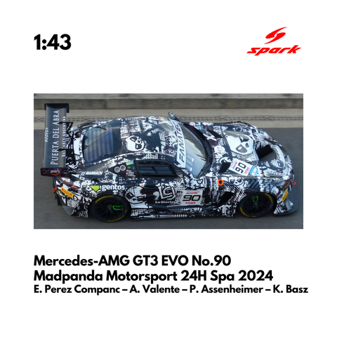 Mercedes-AMG GT3 EVO No.90 Madpanda Motorsport 24H Spa 2024 - Spark Model Car