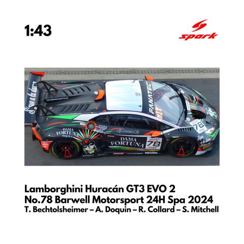 Lamborghini Huracán GT3 EVO 2 No.78 Barwell Motorsport 24H Spa 2024 - Spark Model Car