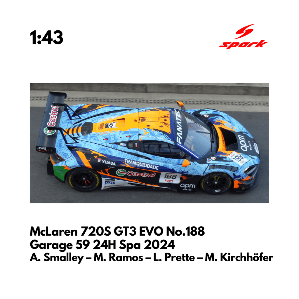 ミニカー spark 1/43 720s gt3 evo garage 59 no,159 スパーク 1/43 マクラーレン 720S GT3 EVO No.158 Garage 59 スパ 24h