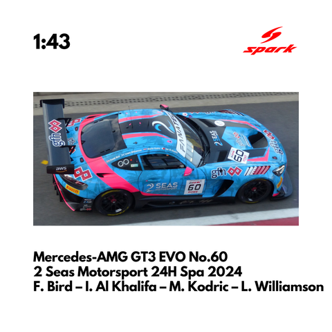 Mercedes-AMG GT3 EVO No.60 2 Seas Motorsport 24H Spa 2024 - Spark Model Car