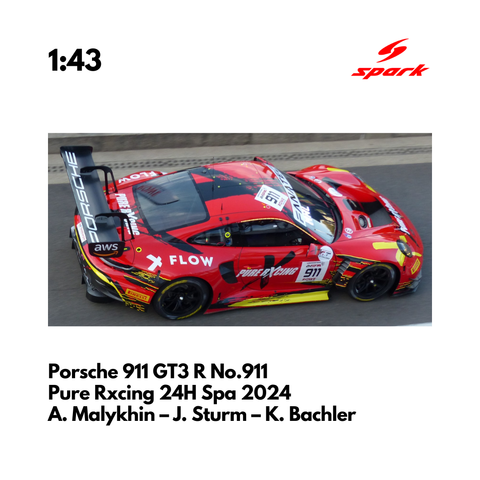 Porsche 911 GT3 R (992) No.911 Pure Rxcing 24H Spa 2024 - Spark Model Car